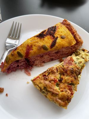 Lasagna and pie at Paradise Food in Budva