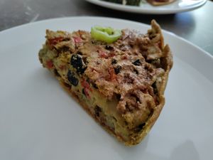 Yummy mushroom 'quiche' at Paradise Food in Budva