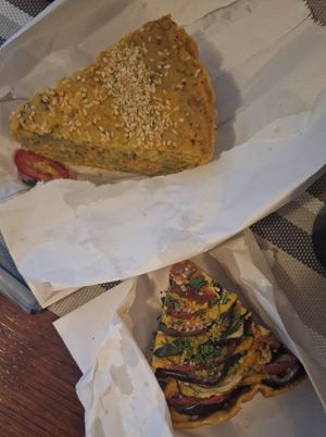 Pies (they hold shape really well, good for a beach lunch for example) at Paradise Food in Budva