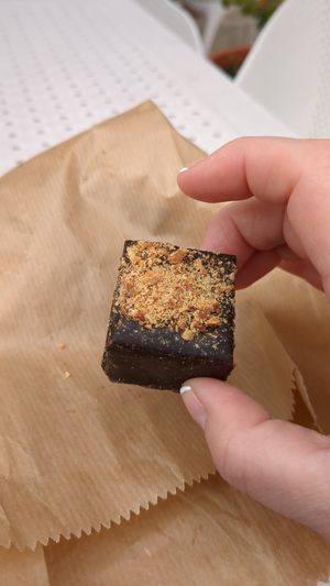 Vegan cake\bun \sweet....  No honey at Paradise Food in Budva