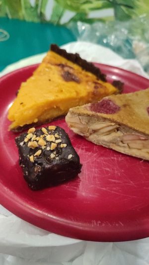 The plate is our"s at the hotel room at Paradise Food in Budva