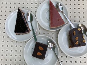 Cheesecakes and peanutty cakes!  at Paradise Food in Budva