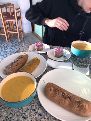 Наш первый обед) at Paradise Food in Budva