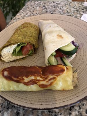 Wraps and Cannelloni. Highly recommend the wraps!! Especially the lighter one at Paradise Food in Budva