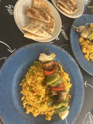 Vegetable souvlaki  at Amalias Kitchen in Crete