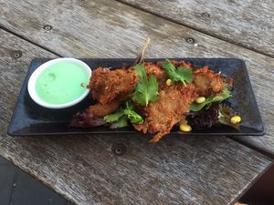 Bang Bang Popcorn Chicken with Kaffir Like Mayo at Doko Demo V in West Burleigh