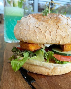 Chicken burger  at Doko Demo V in West Burleigh