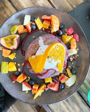 Taro pancakes  at Doko Demo V in West Burleigh