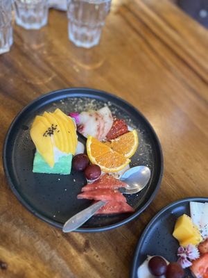 Pandan rice with mango   at Doko Demo V in West Burleigh