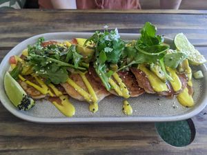 Corn fritters at Doko Demo V in West Burleigh