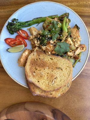 Thai scrambled tofu   at Doko Demo V in West Burleigh