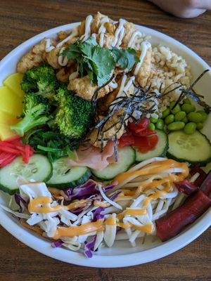 Tofu teriyaki poke bowl at Doko Demo V in West Burleigh