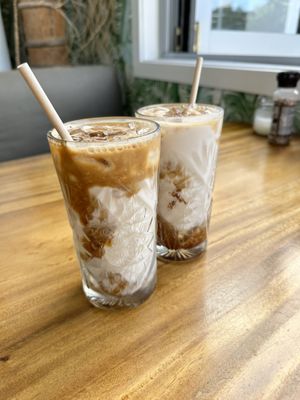 Iced coffees  at Doko Demo V in West Burleigh