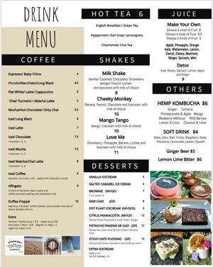 Beverages and desserts  at Doko Demo V in West Burleigh