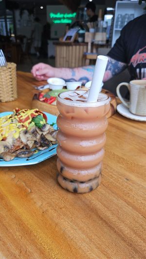 Brown sugar milk tea with pearls at Doko Demo V in West Burleigh