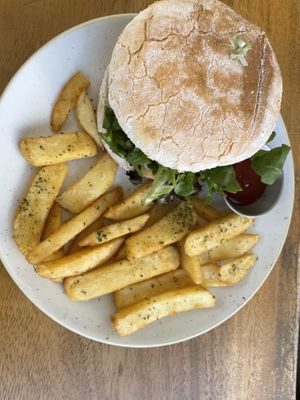 Mushroom burger  at Doko Demo V in West Burleigh