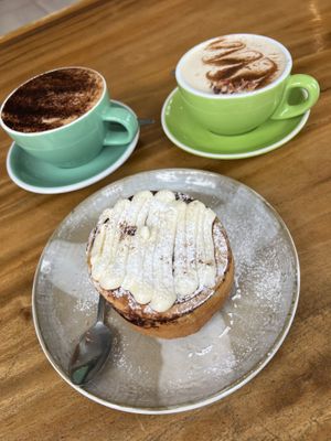 Cappuccino, chai latte & cinnamon croissant swirl   at Doko Demo V in West Burleigh