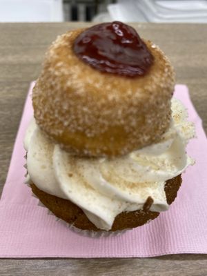 Pov me, admiring Churro Cupcake.  at Cake Girl in Los Angeles