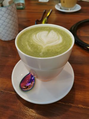 Matcha latte at La Tienda de Los Unicornios in Granada