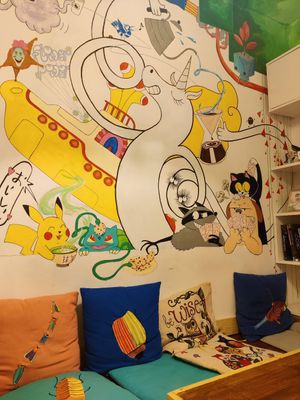 Mural at La Tienda de Los Unicornios in Granada