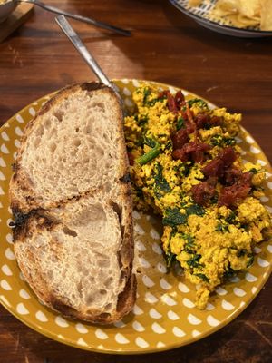 Tofu Scramble, delicious   at La Tienda de Los Unicornios in Granada