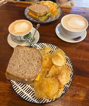 Avocado, tomato and cheese sandwichh  at La Tienda de Los Unicornios in Granada