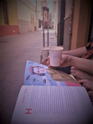 Good coffee goes hand in hand with good books at La Tienda de Los Unicornios in Granada