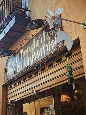 Entrance to the land of unicorns :) at La Tienda de Los Unicornios in Granada