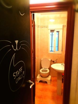 Our staff only restroom as promised.  at La Tienda de Los Unicornios in Granada
