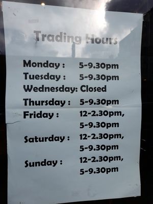 Trading hours at Vegie Mum in Fitzroy