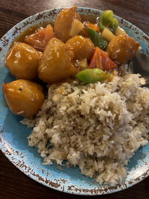 Sweet and sour pork  at Vegie Mum in Fitzroy