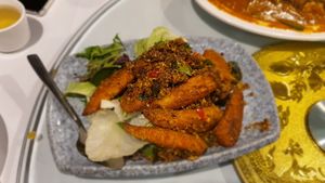 Spicy mock prawn at Vegie Mum in Fitzroy