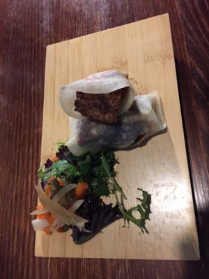 Peking duck (mock meat) entree at Vegie Mum in Fitzroy