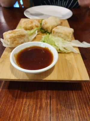 Fried tofu at Vegie Mum in Fitzroy