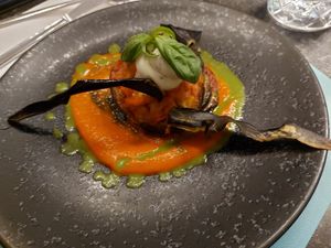 Parmigiana di melanzane vegana at Ristorante Lo Stornello in Stresa