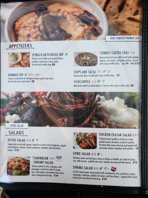 Menu at Mosaic Tapas in Ocean Springs