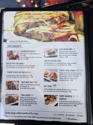 Menu at Mosaic Tapas in Ocean Springs