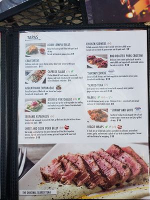 Menu at Mosaic Tapas in Ocean Springs