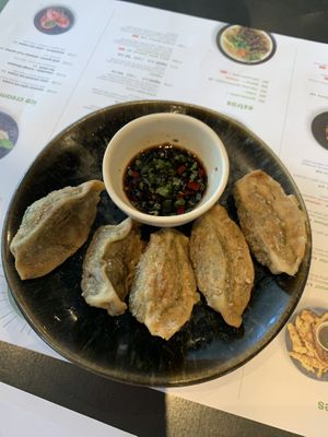 Vegan yasai gyosa (didn’t like it at all)  at Wagamama in Brighton