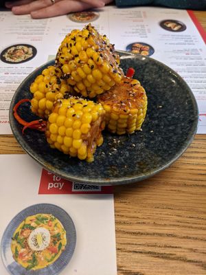 Sticky miso corn (vegan) at Wagamama in Brighton