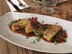 Crispy tofu  at NoMooMoo in St Albans