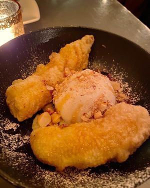 Fried banana at Fat Choi in Toronto