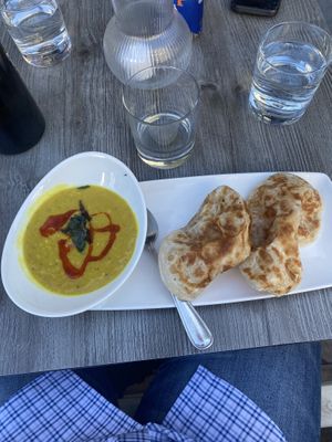 Roti and Dahl  at Fat Choi in Toronto