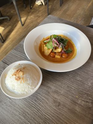 Tofu and pineapple curry  at Fat Choi in Toronto