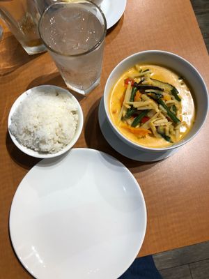 Vegan Red Curry with Rice that’s extra $$ at S&S Thai Kitchen in Kapolei