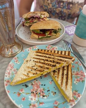 Sándwich de huevo malito y el Huertito que si estaba bueno   at Veg & Bake in Santiago