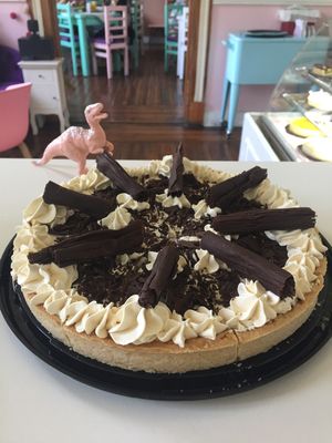 Castaña chocolate lúcuma at Veg & Bake in Santiago