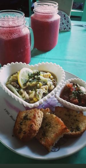 Ceviche de champiñones at Veg & Bake in Santiago