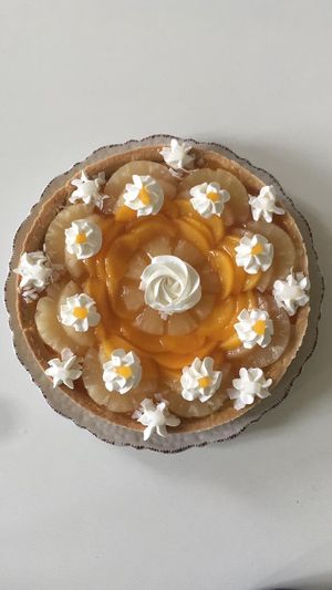 Tartaleta durazno piña coco at Veg & Bake in Santiago