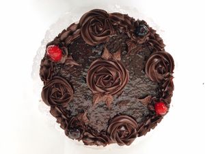 Torta chocoberries at Veg & Bake in Santiago